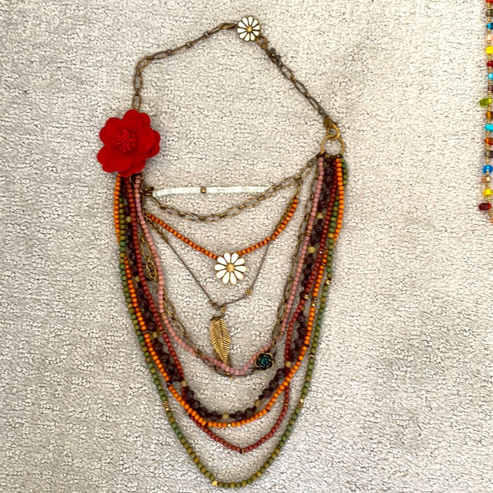 Lucky Brand multi strand necklace.